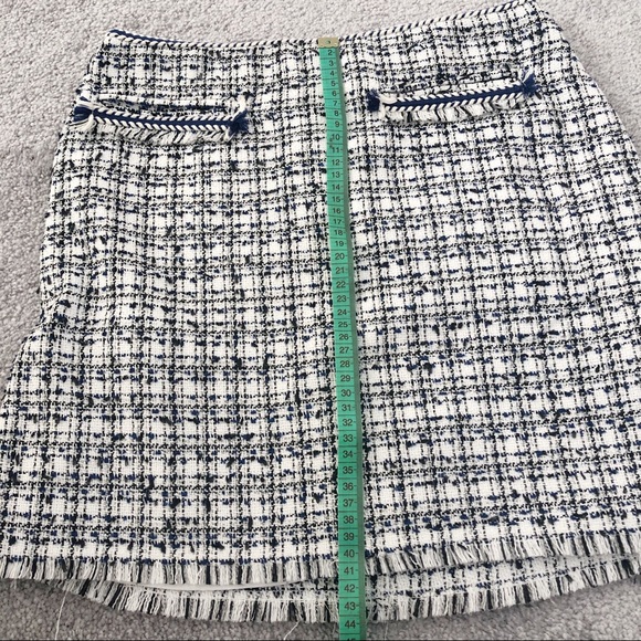 H&M Designer-look Raw Trim Tweed Plaid Skirt - Picture 8 of 8